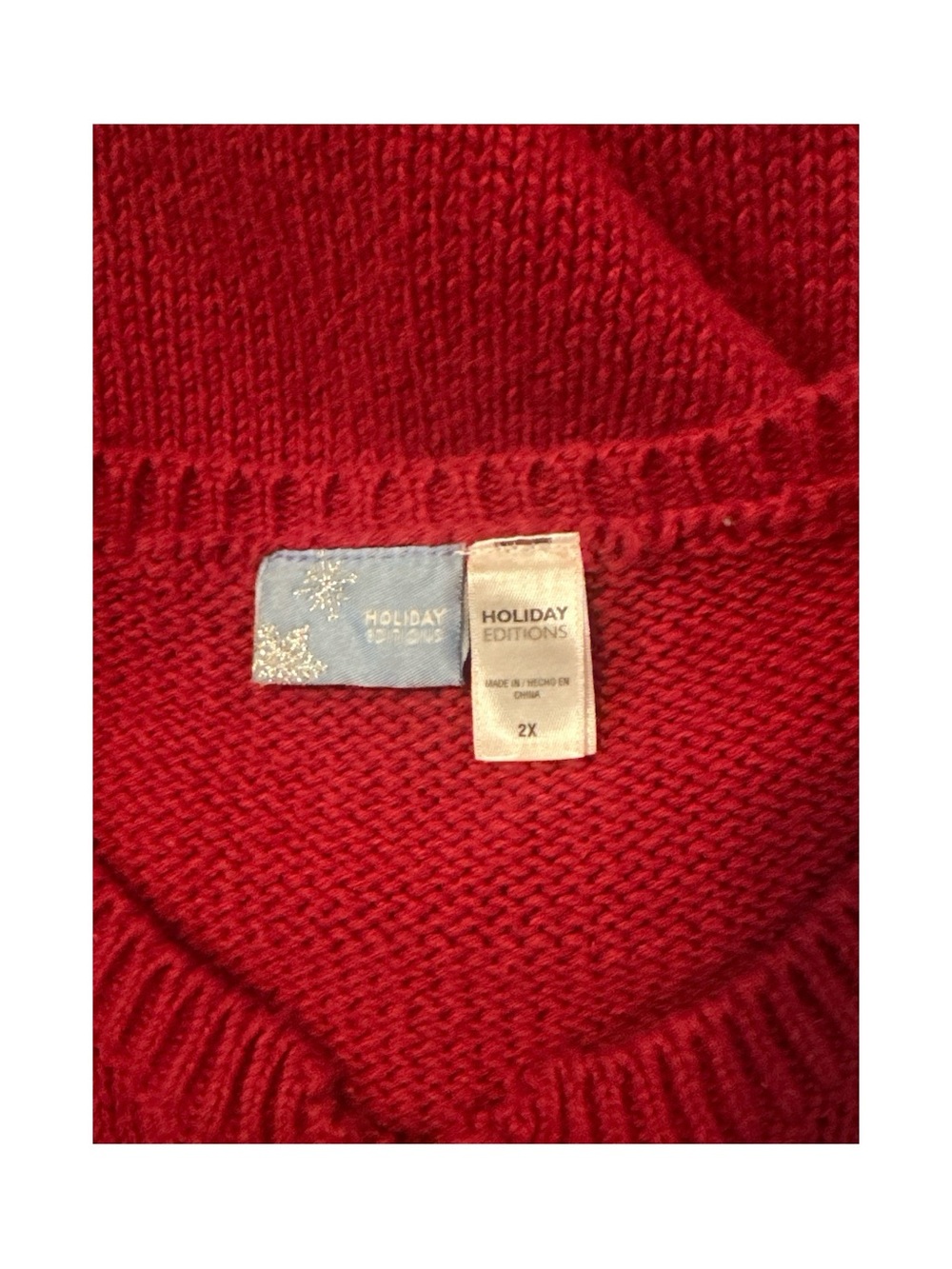 Holiday Editions  Vintage Red Snowman Embroidered Holiday Cardigan Size 2X - Picture 11 of 12
